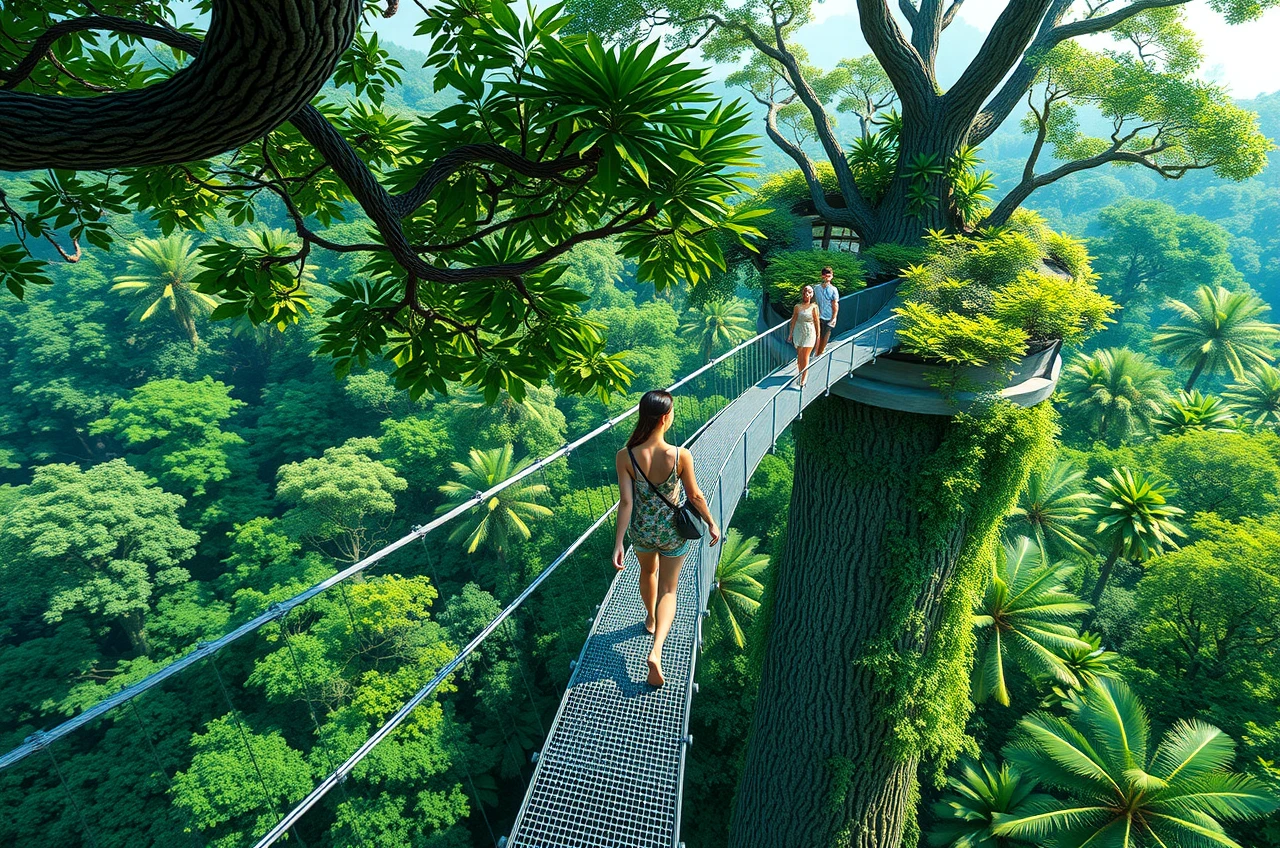 MacRitchie TreeTop Walk suspension bridge
