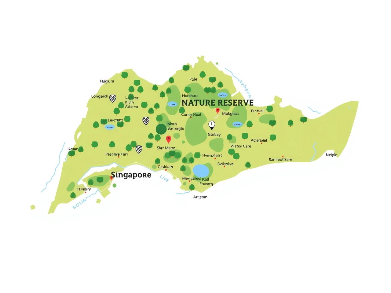 Interactive map of Singapore's natural areas